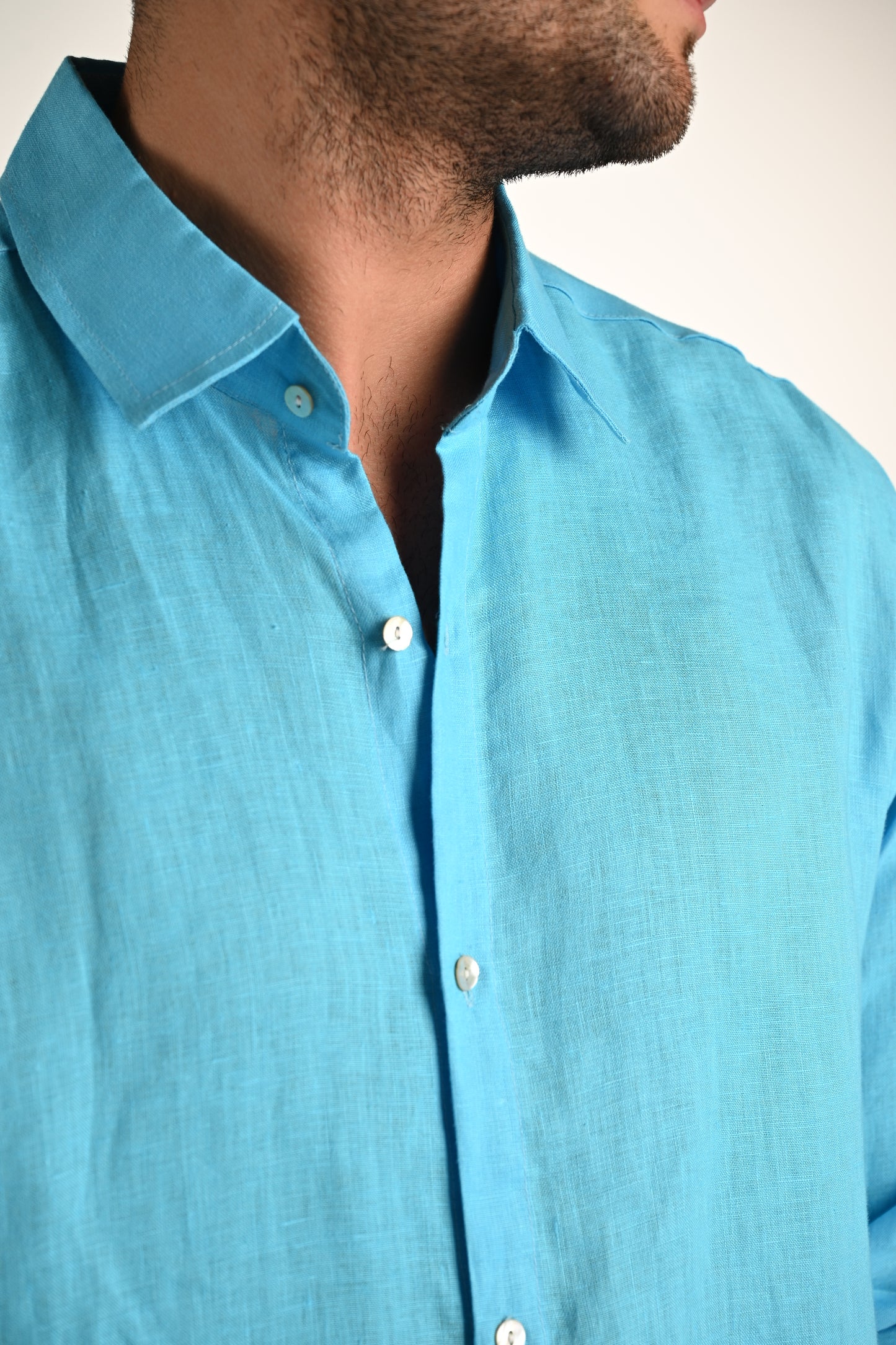 Linen- Aqua Blue