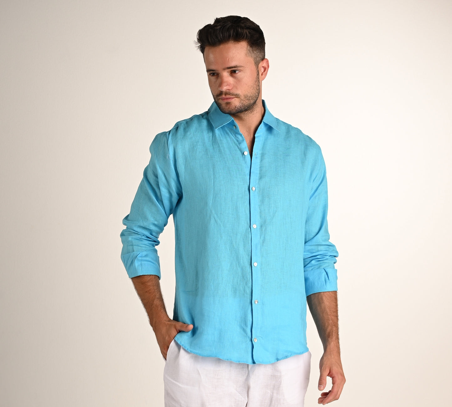 Linen- Aqua Blue