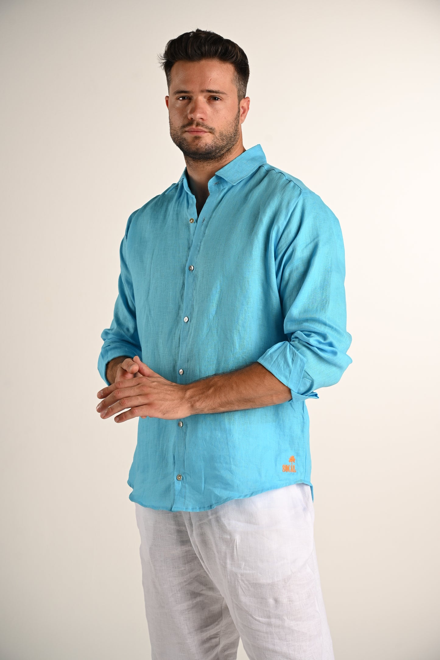 Linen- Aqua Blue