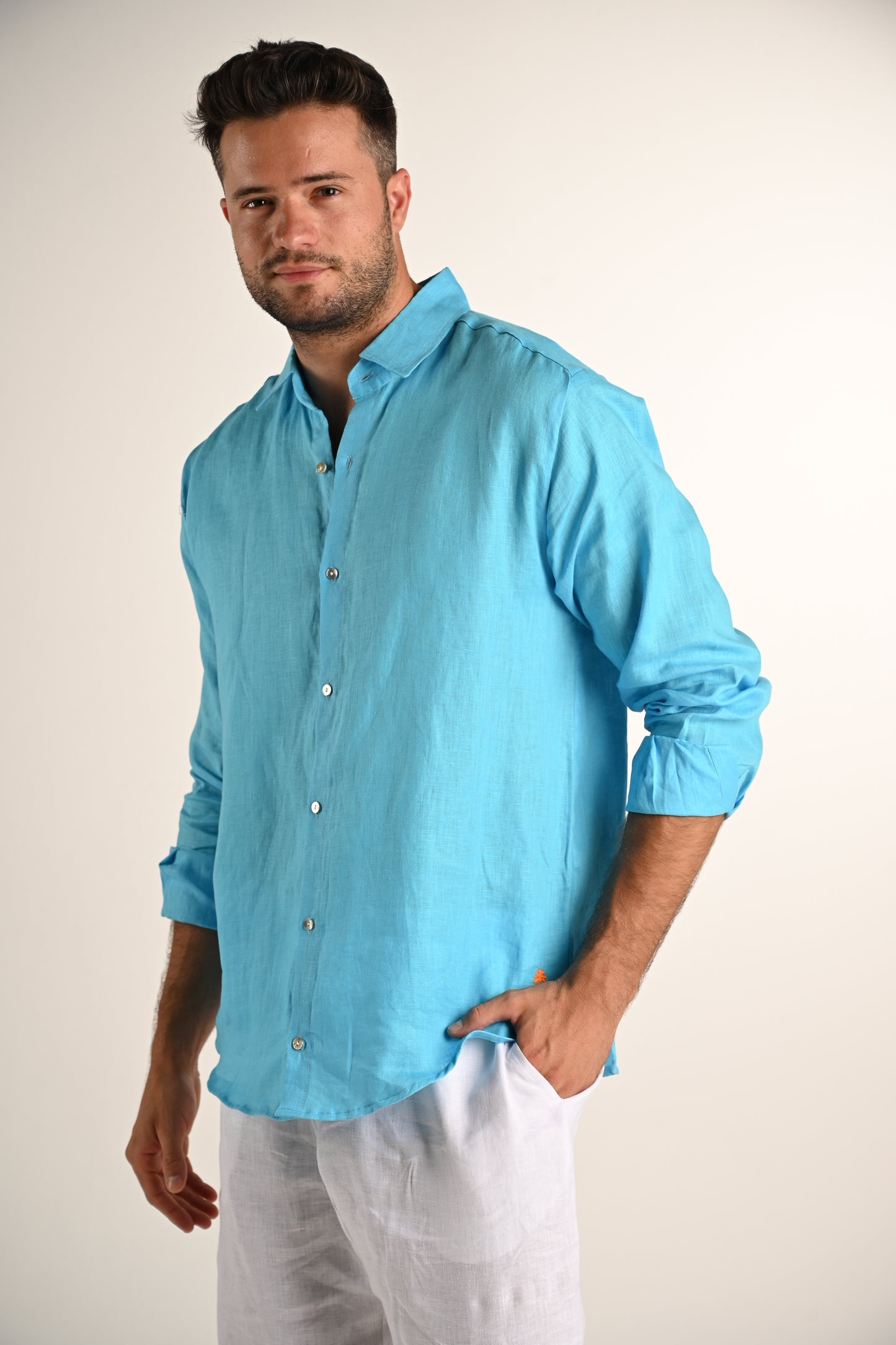Linen- Aqua Blue