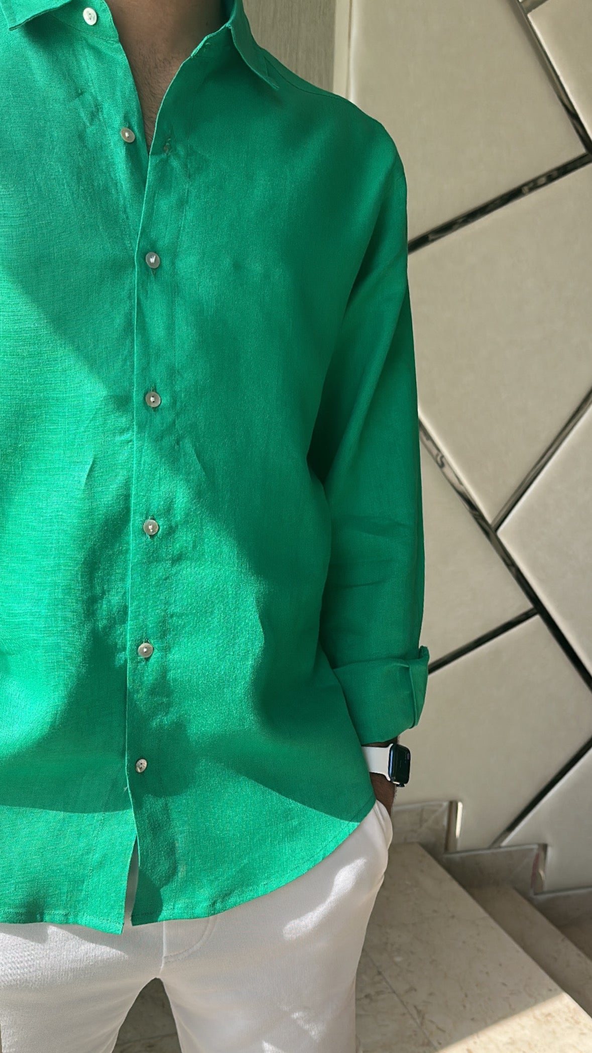 Linen  - Jade Green