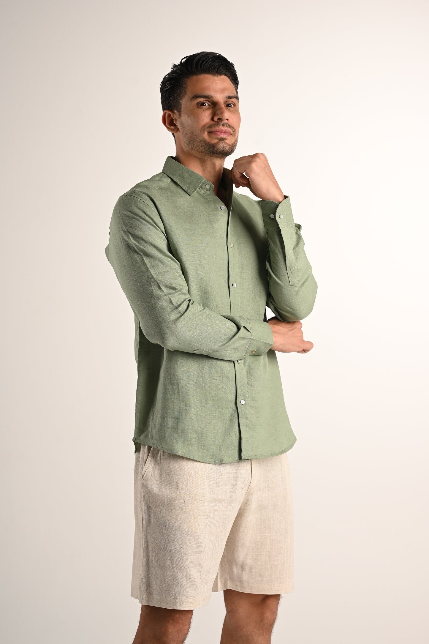 Linen - Olive Green