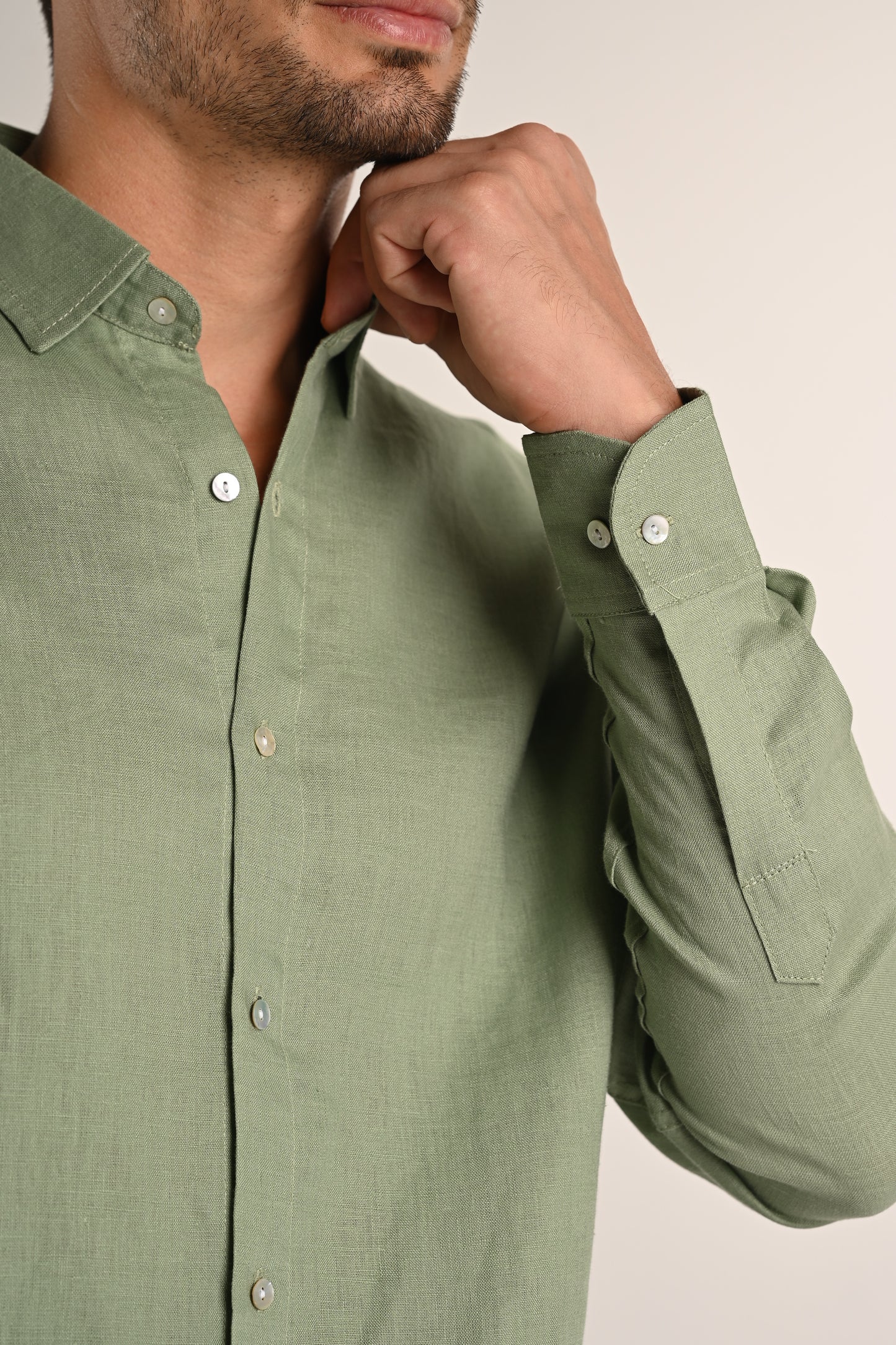 Linen - Olive Green